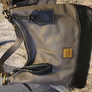 Dooney & Bourke Leather Gray and Black  Women's Bag